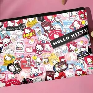 Hello Kitty Bold Colored Cosmetic Bag- NEW!